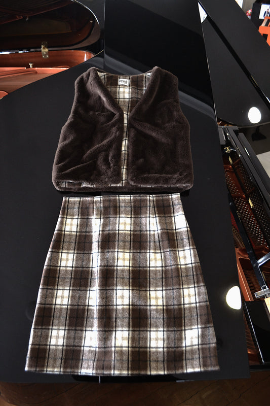 Chocolate Brown Reversible Vest