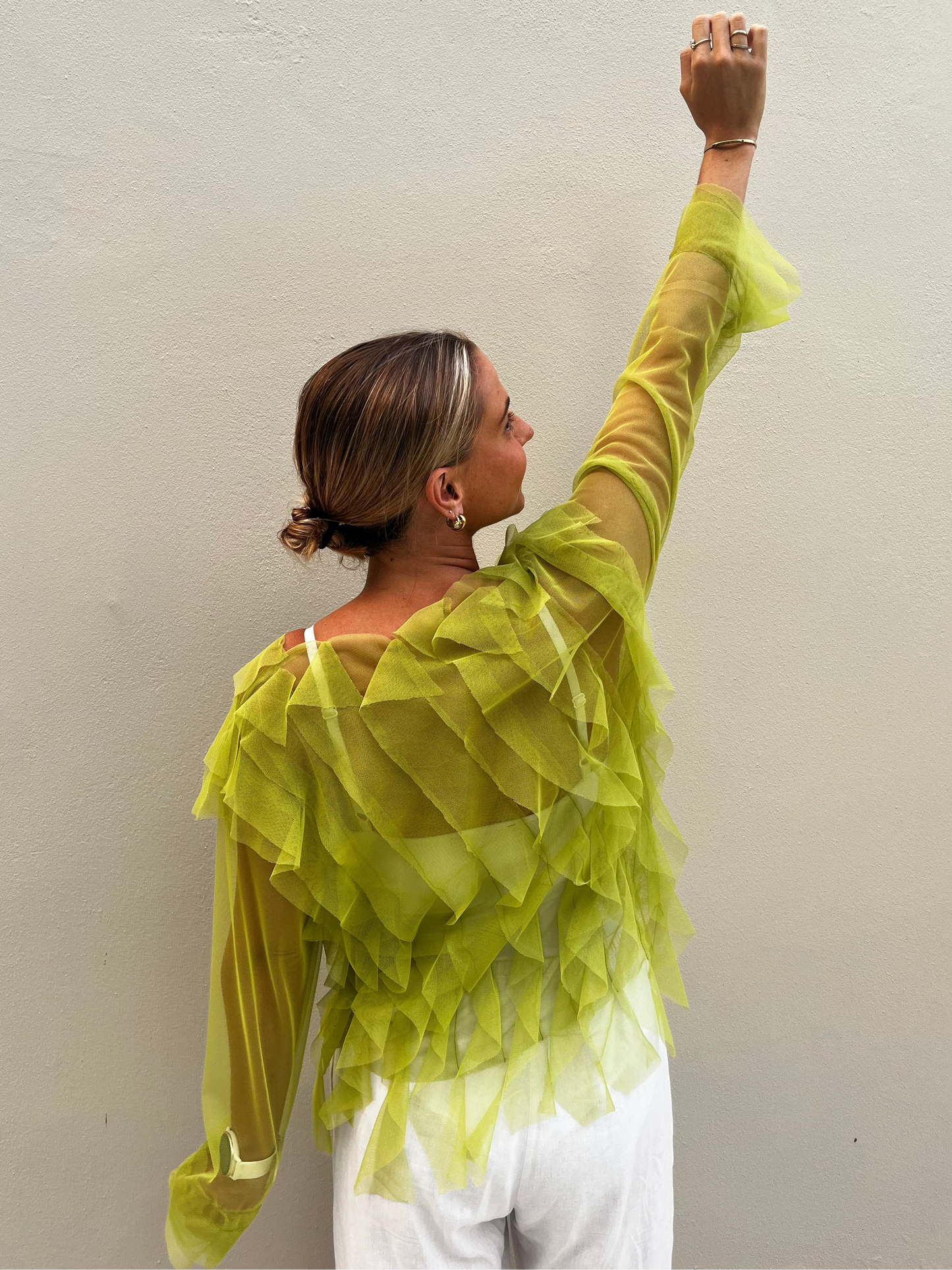Lime Green Tulle Top