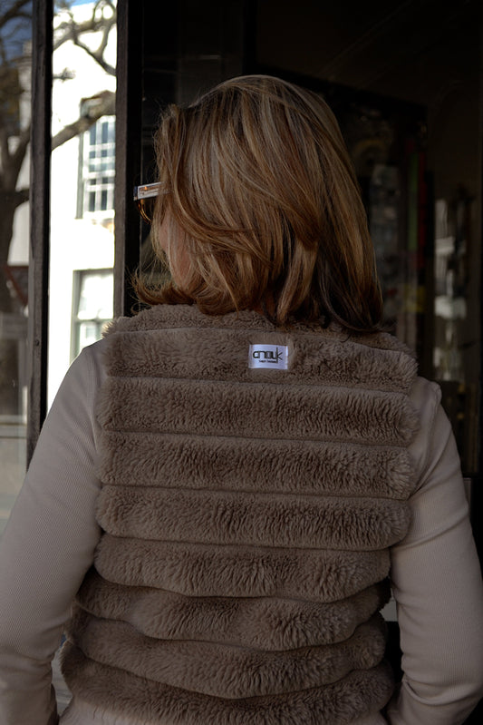 Biscuit Fur Bubble Vest