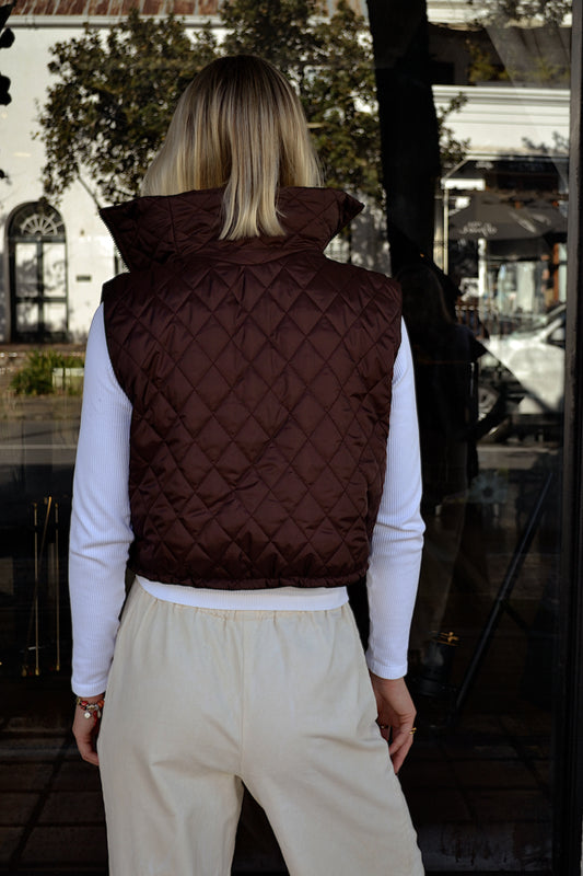 Chocolate Brown Puffer Jacket