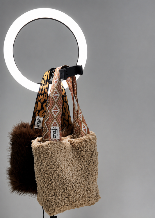Cream Fur Bag