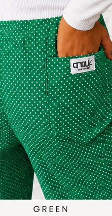 Corduroy Polka Pants