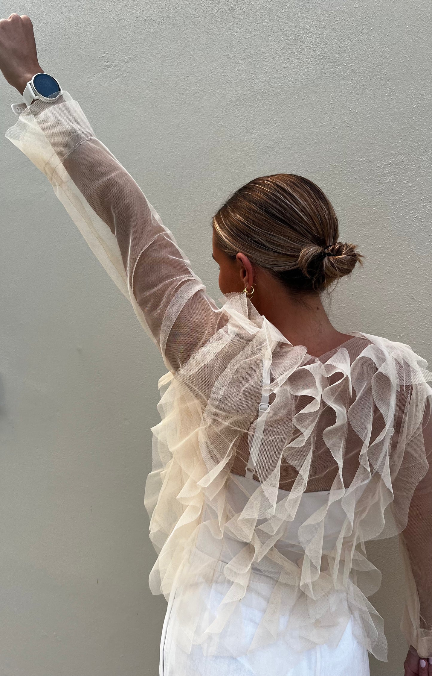 Biscuit Tulle Top