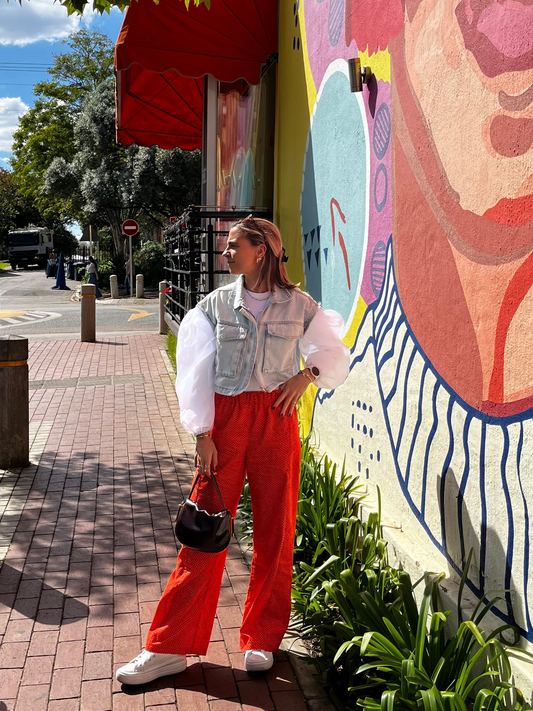 Corduroy Polka Pants