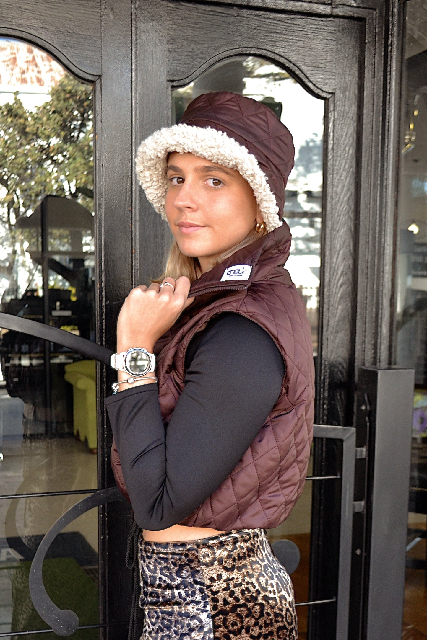 Chocolate Brown Reversible Bucket Hat