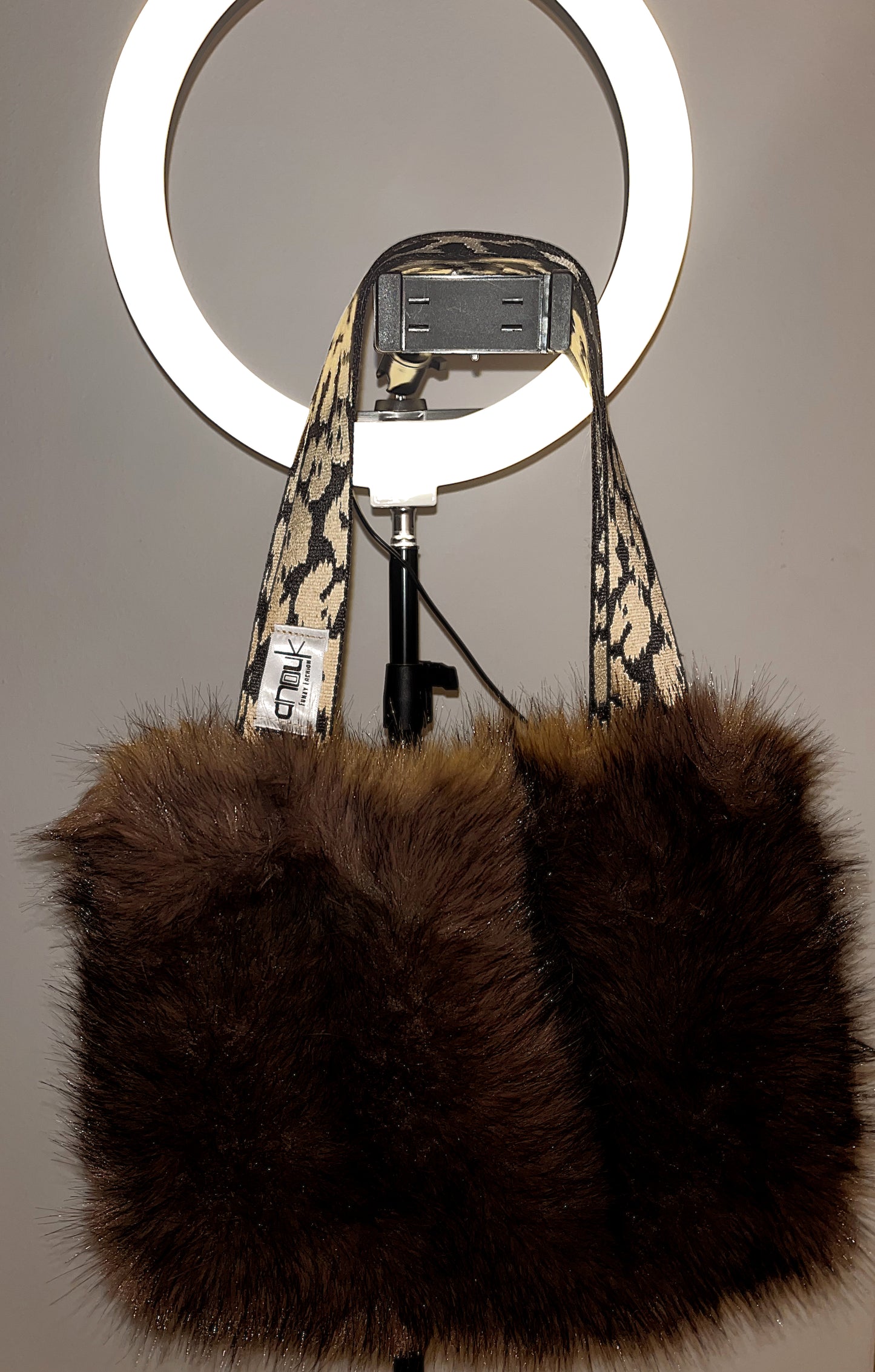 Chocolate Brown Fur Bag