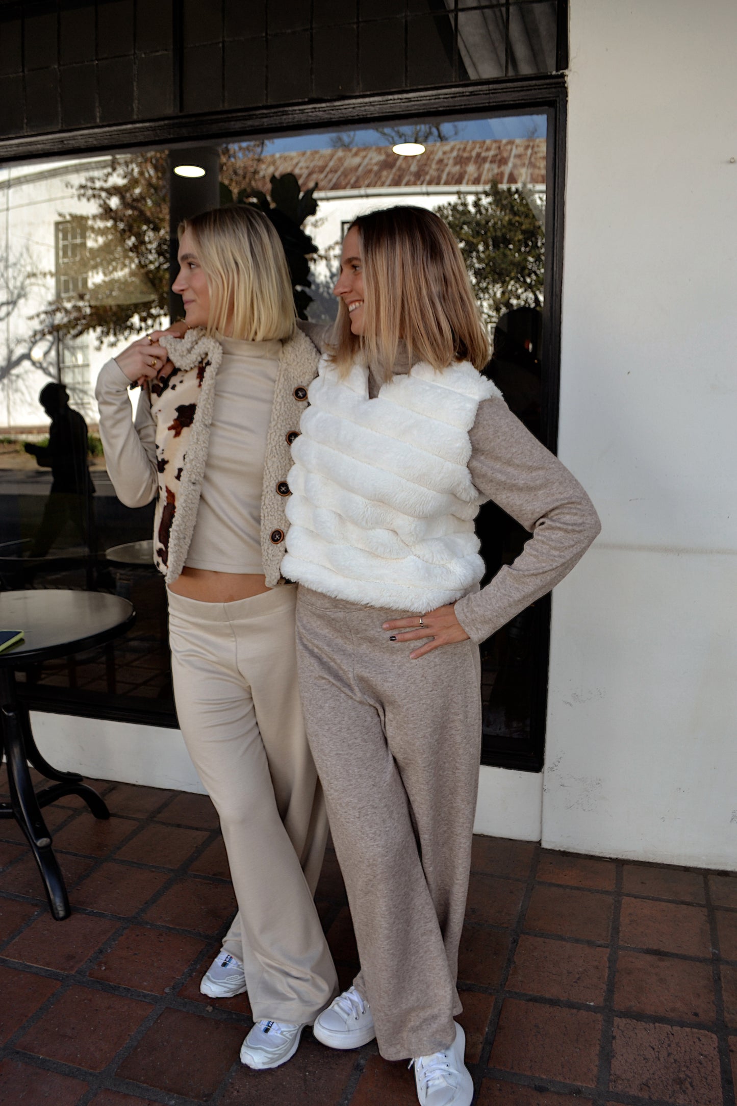Ivory Fur Bubble Vest