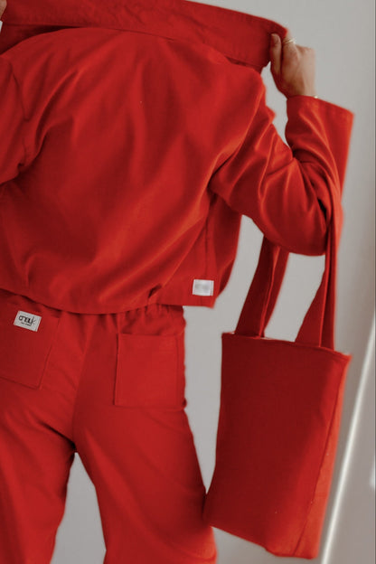 Red Corduroy Bag
