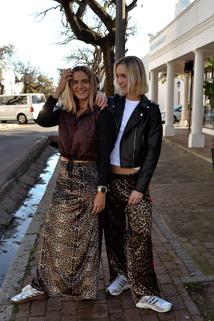 Leopard Print Long Skirt