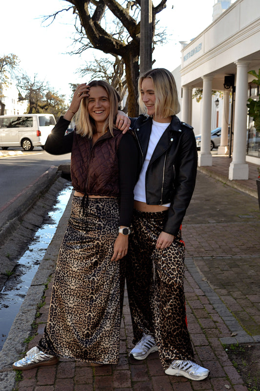 Leopard Print Long Skirt
