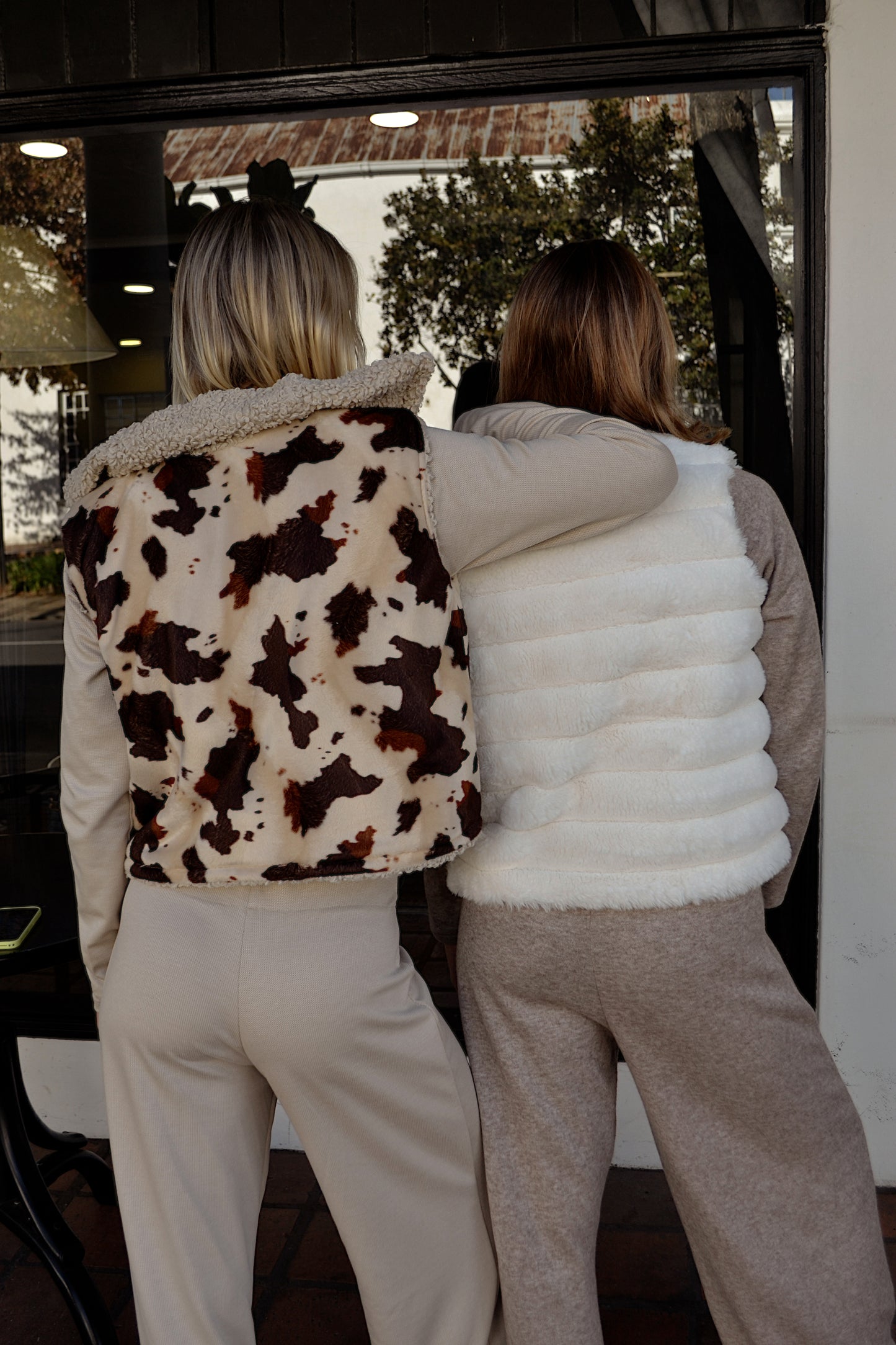Ivory Fur Bubble Vest