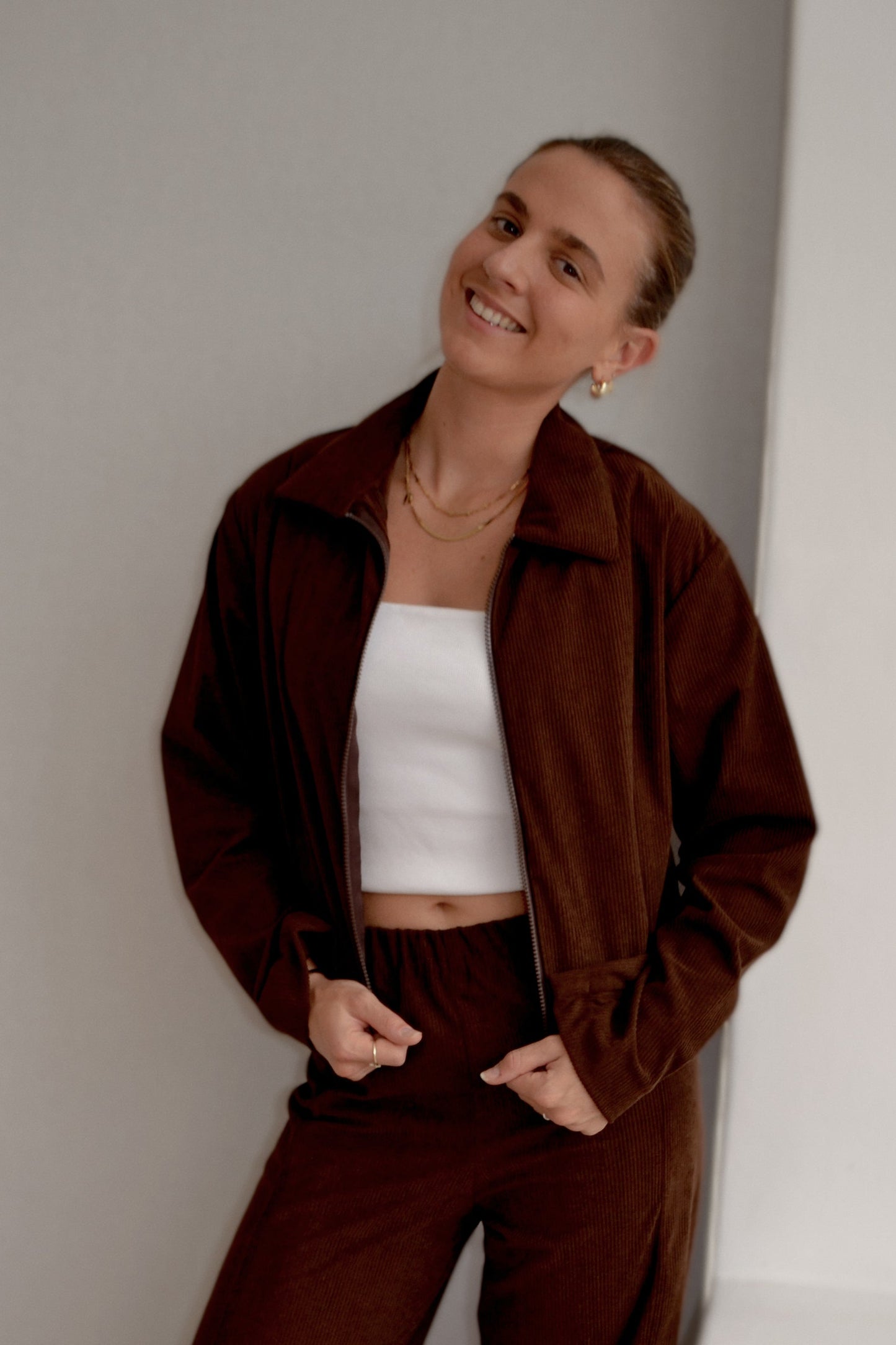 Chocolate Brown Corduroy Jacket