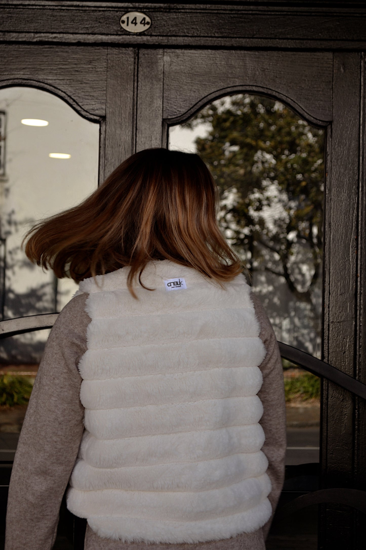 Ivory Fur Bubble Vest