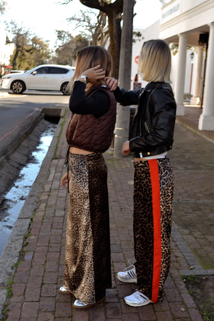 Leopard Print Long Skirt