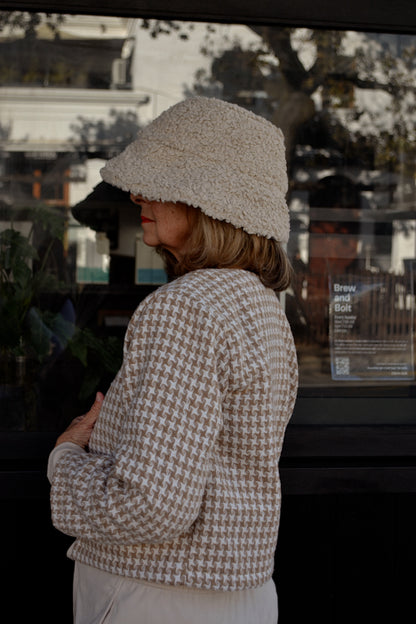 Neutral Pattern Cropped Jacket
