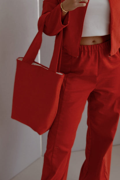 Red Corduroy Bag