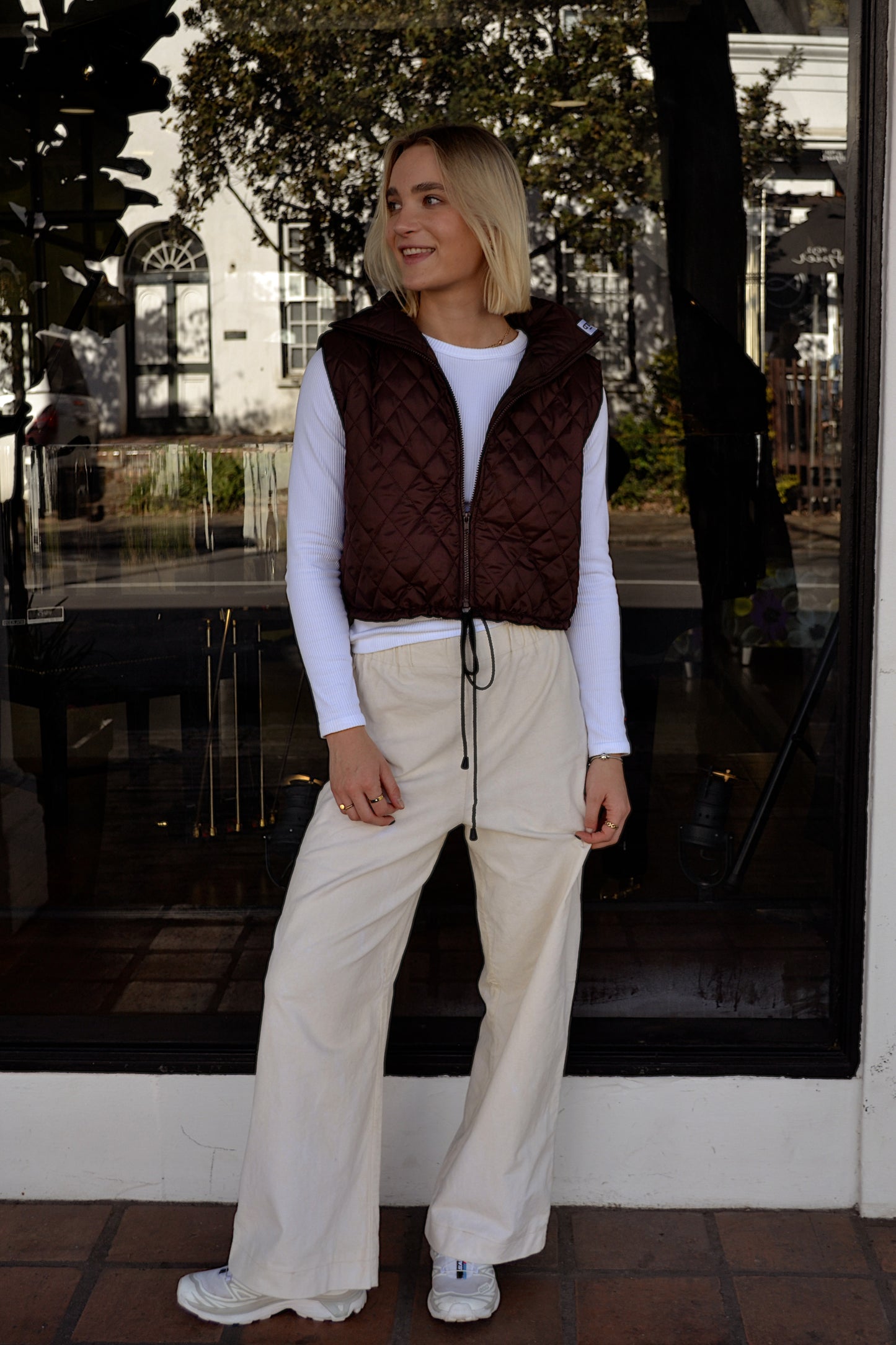 Cream Corduroy Pants